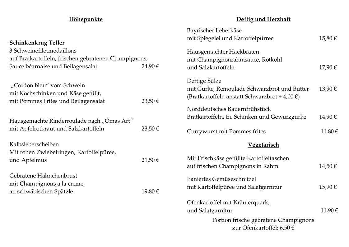 Speisekarte photo 2