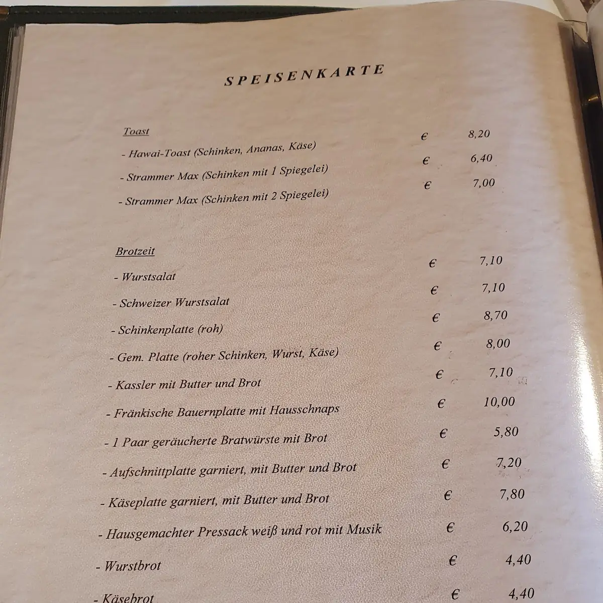 Speisekarte photo 2