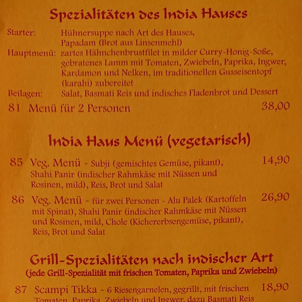 Speisekarte photo 2