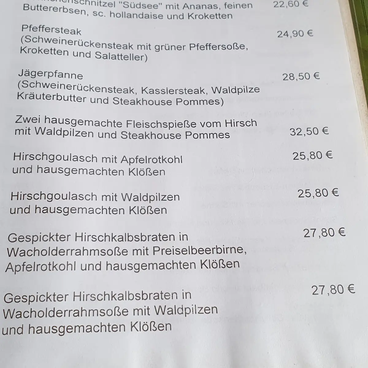 Speisekarte photo 2