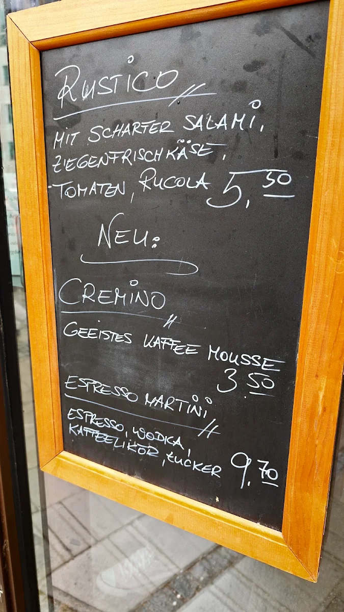 Speisekarte, Café am Rindermarkt