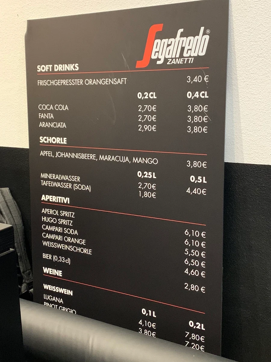 Speisekarte, Café am Rindermarkt
