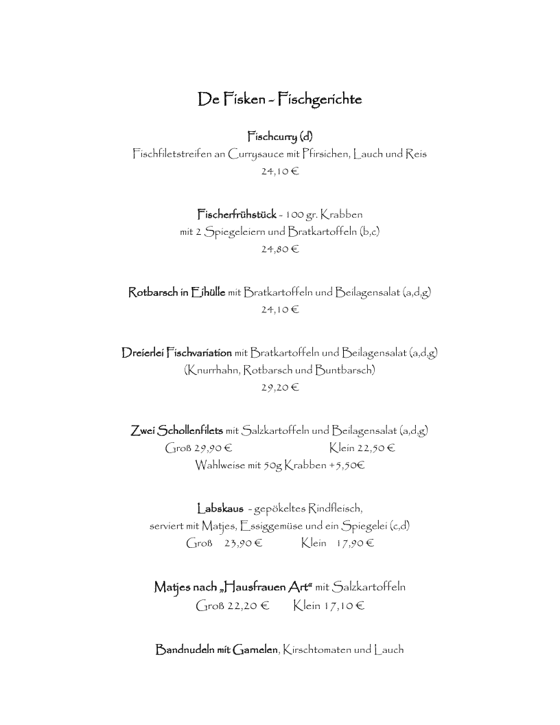 Speisekarte photo 1