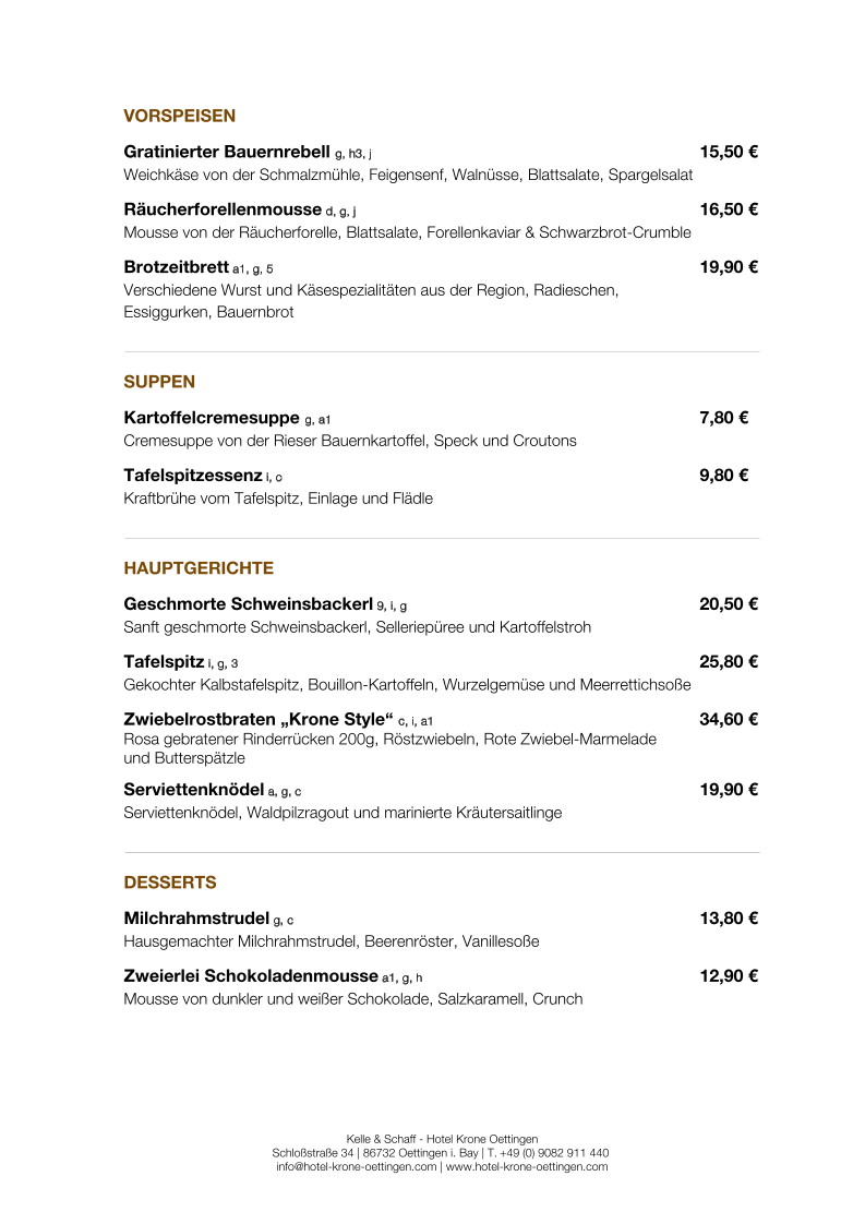Speisekarte photo 1