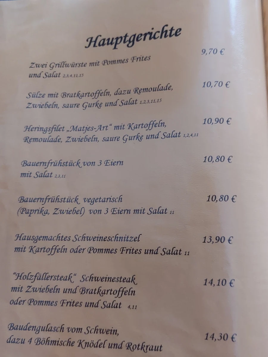 Speisekarte photo 1