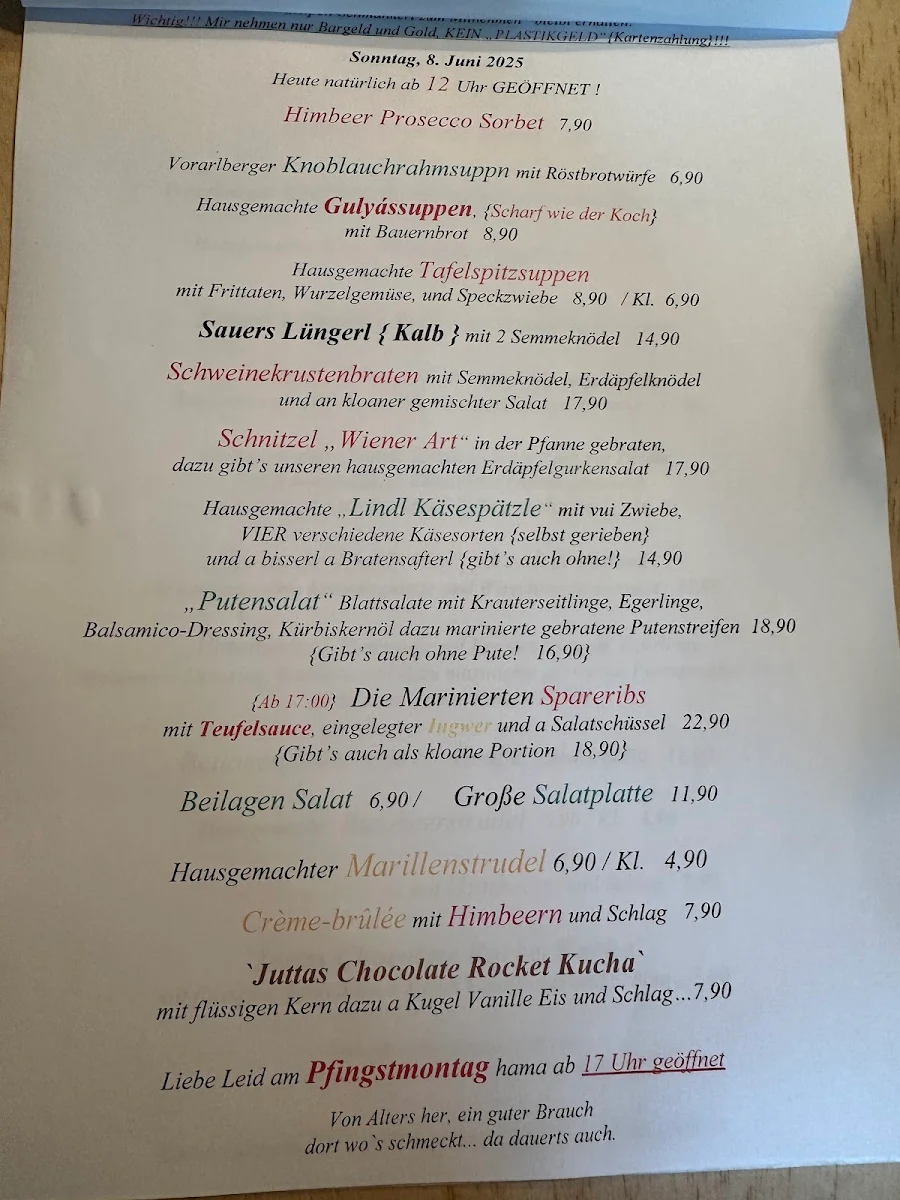 Speisekarte photo 1