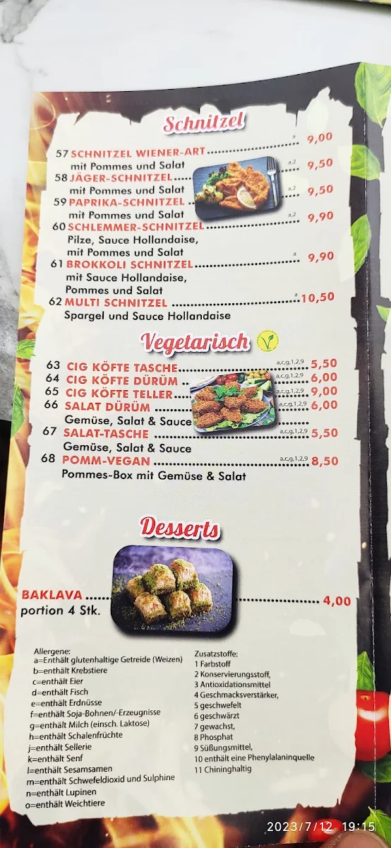 Speisekarte photo 1