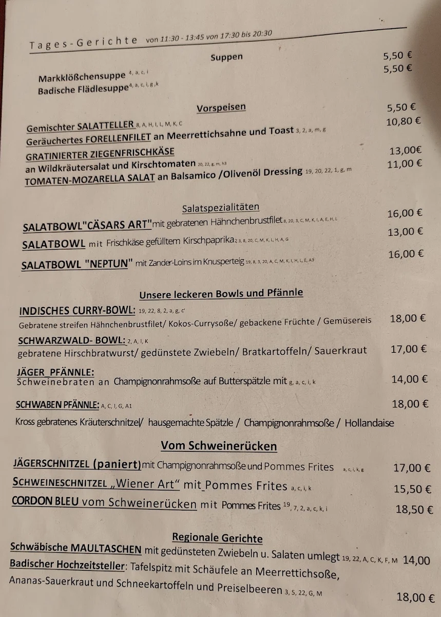 Speisekarte photo 3