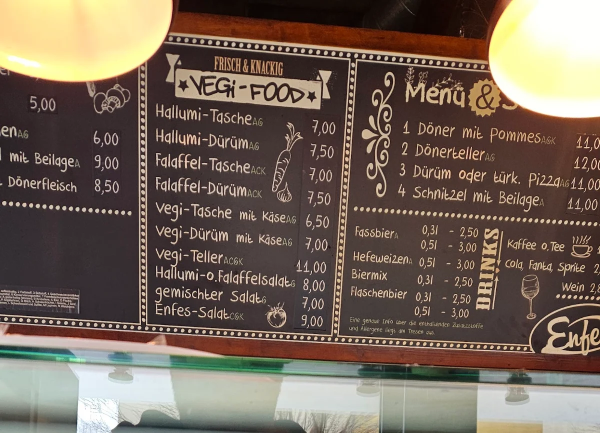 Speisekarte, Enfes - Döner Kebap am Bauhaus