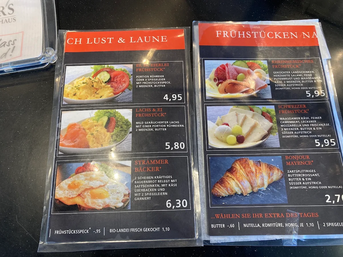 Speisekarte, Werner's Backstube - Holzofen Brothaus & Café