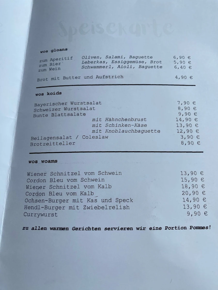 Speisekarte photo 1