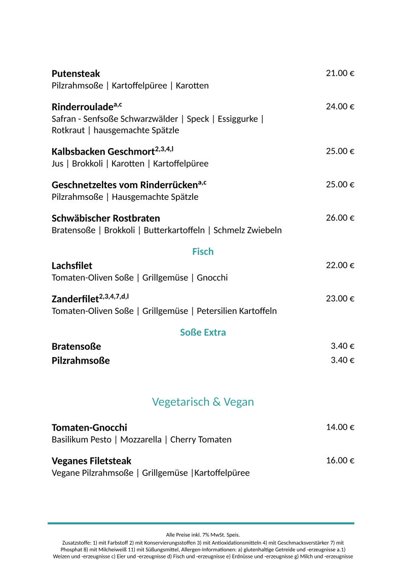 Speisekarte photo 1