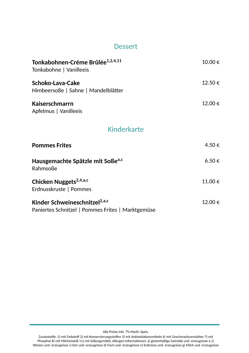 Speisekarte photo 3