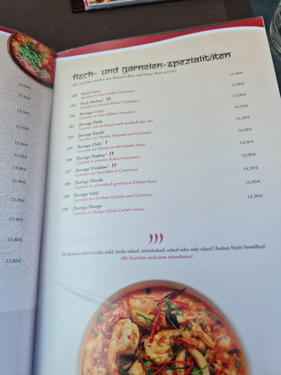 Speisekarte, Punjabi Dhaba