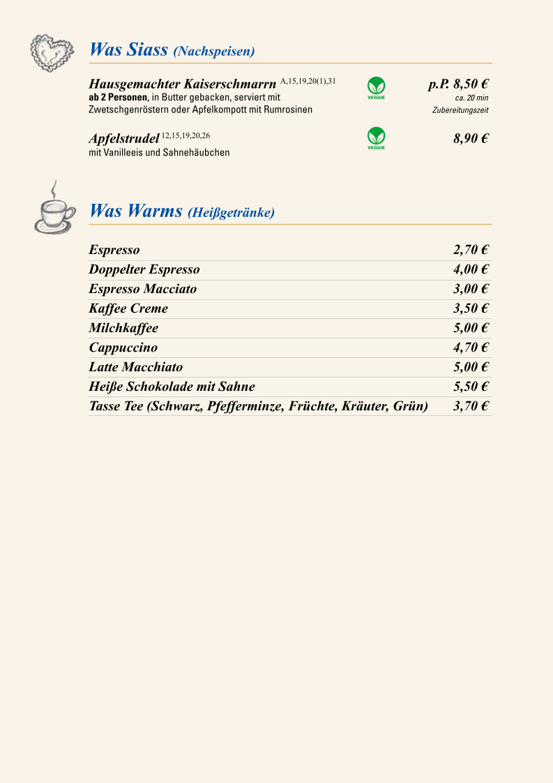 Speisekarte photo 5