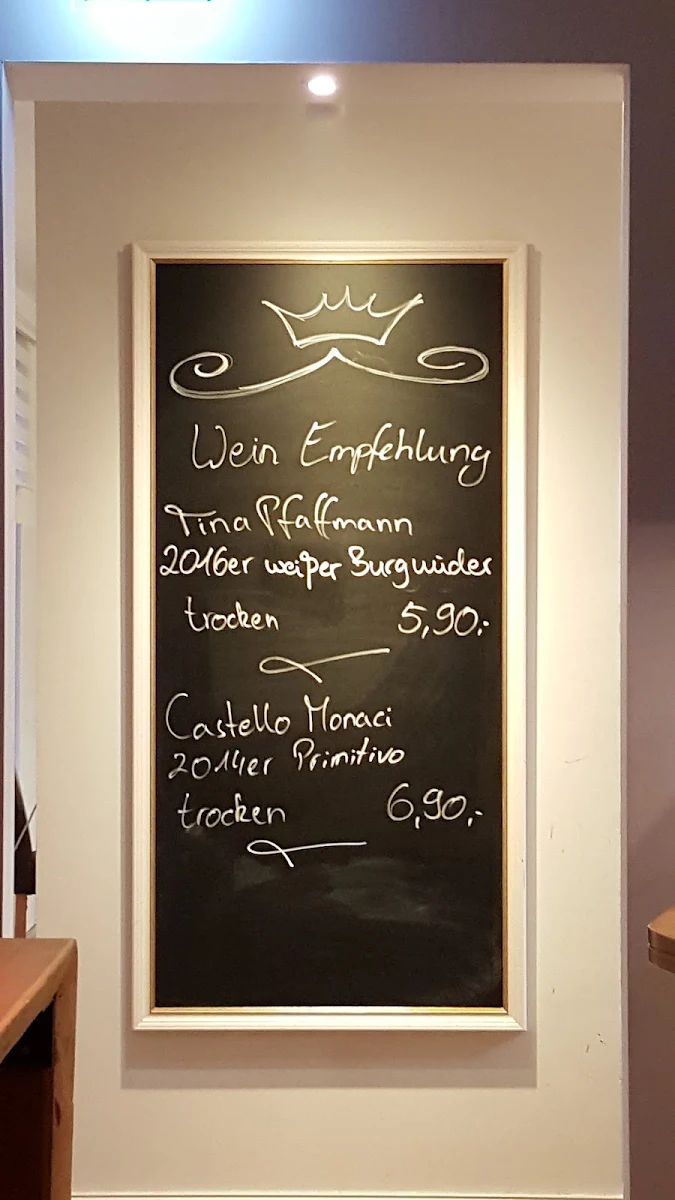 Speisekarte, Prinzenhuus