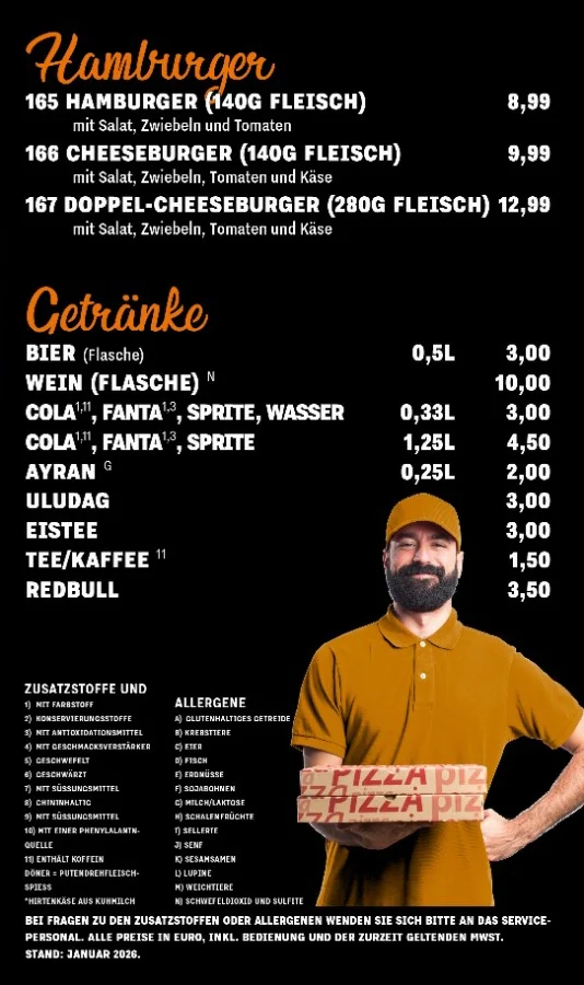 Speisekarte, Merkers Döner