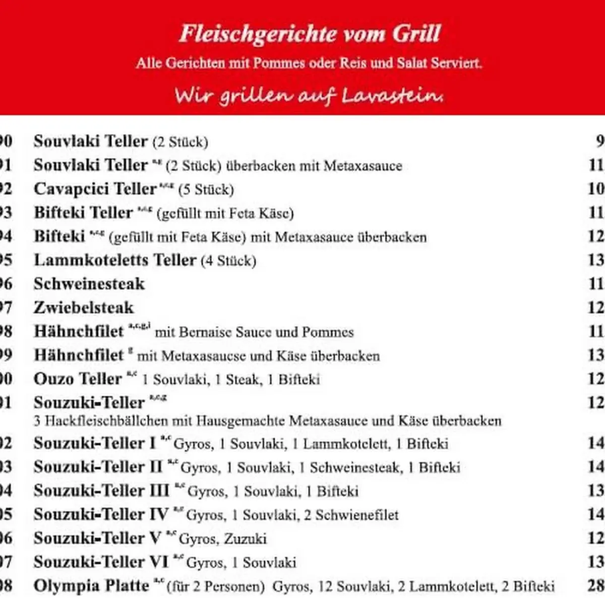 Speisekarte photo 1