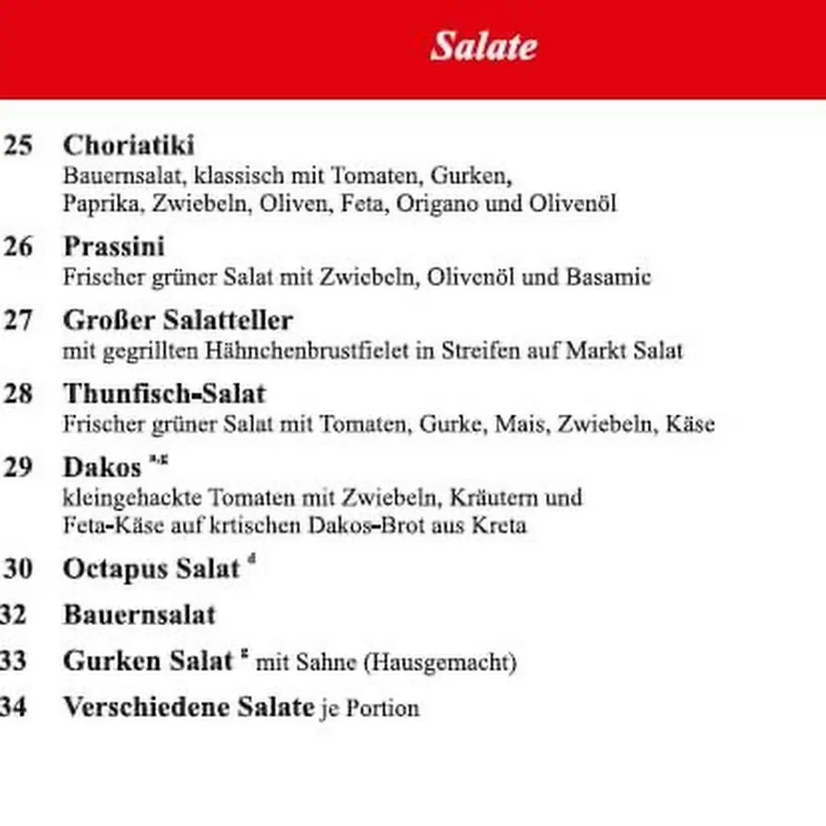 Speisekarte photo 3
