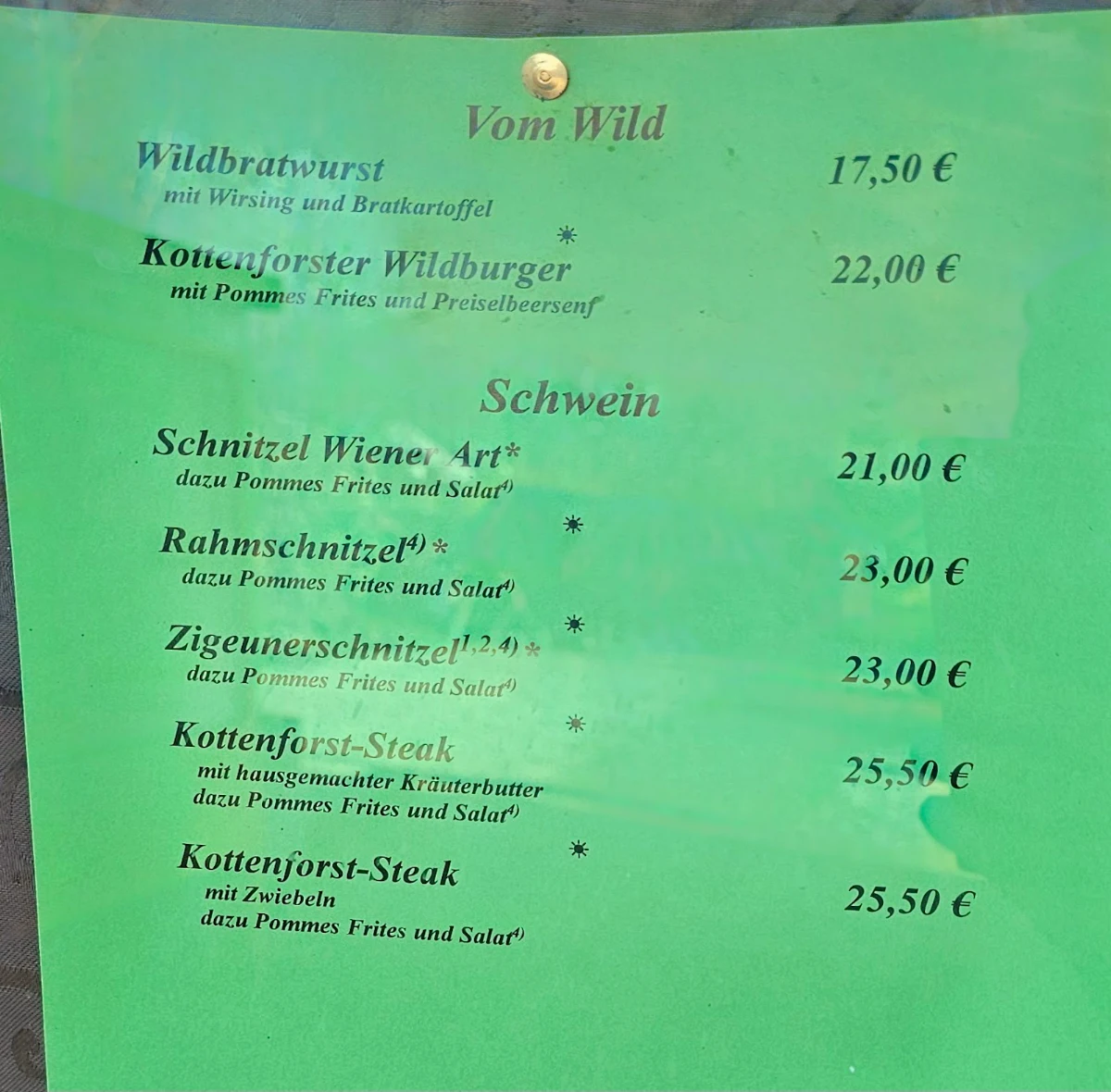 Speisekarte photo 1