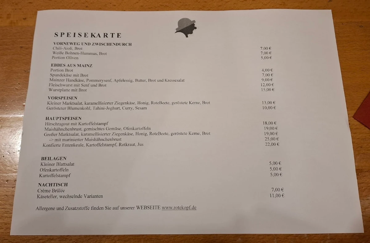 Speisekarte photo 1