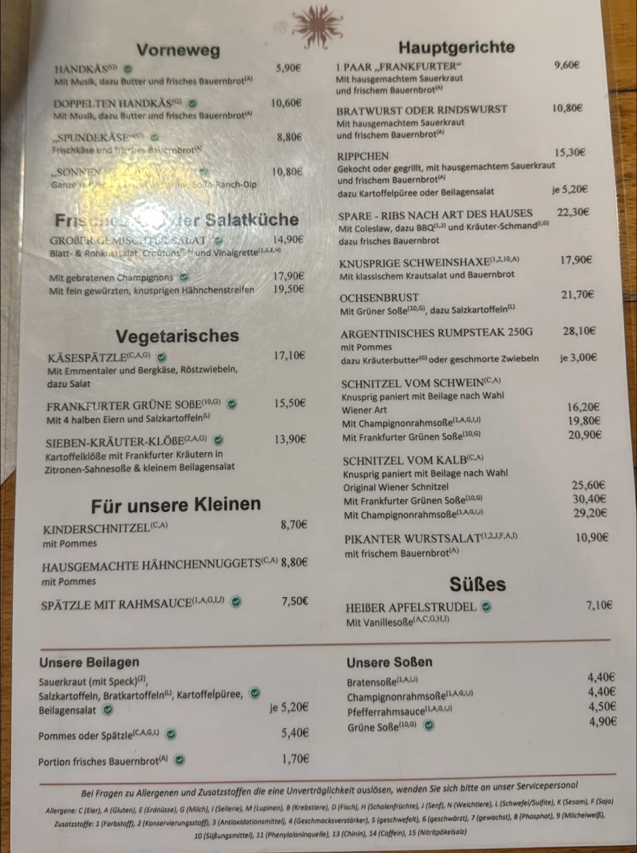 Speisekarte photo 1
