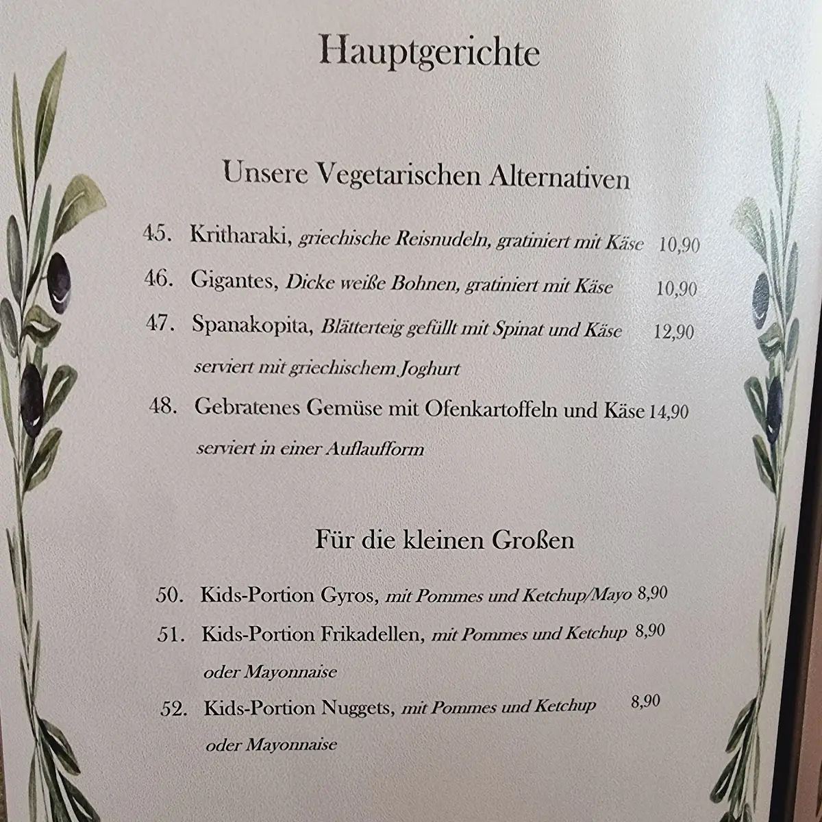 Speisekarte photo 2