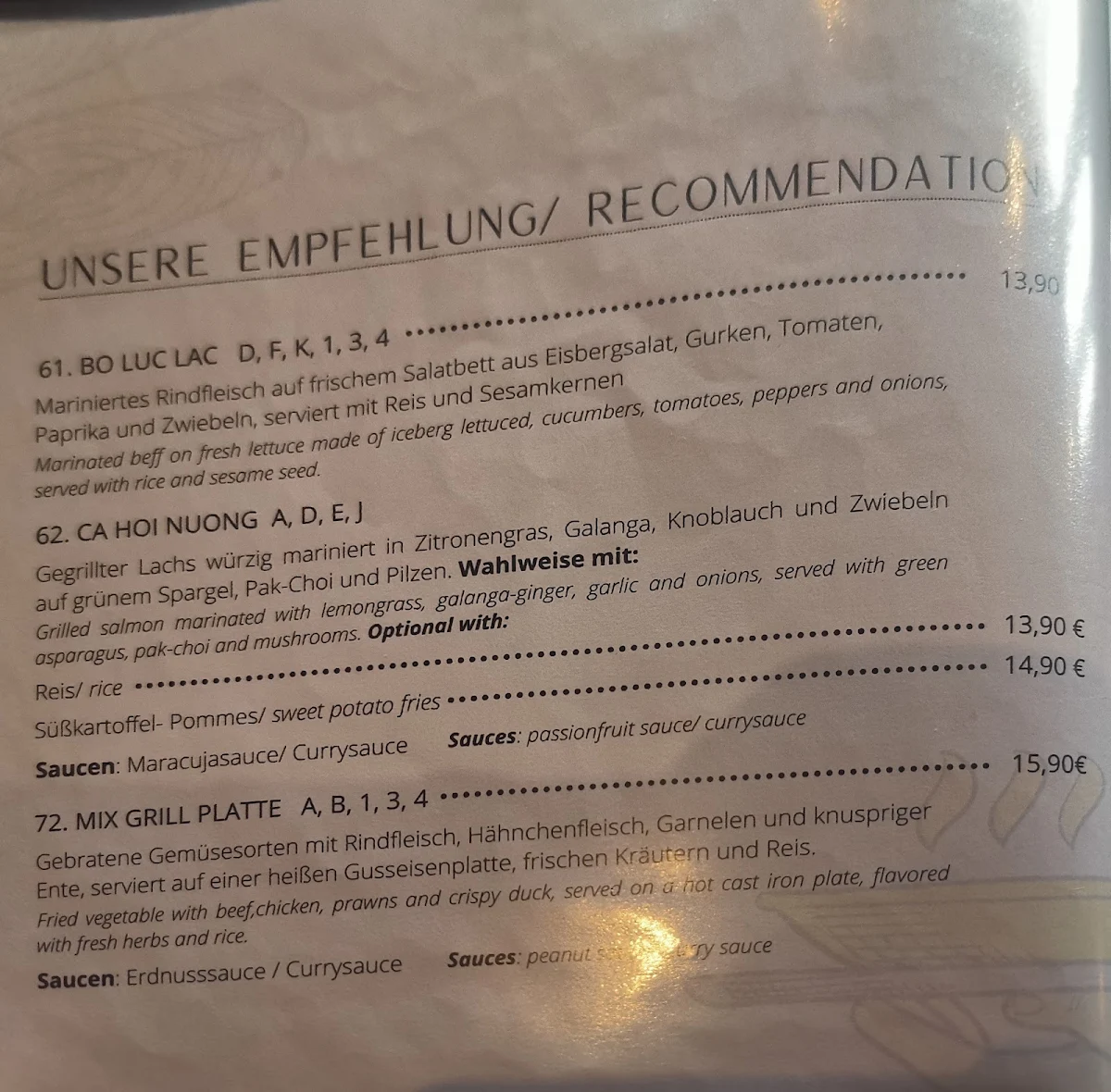 Speisekarte photo 7