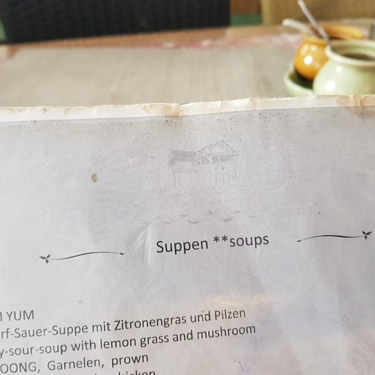 Speisekarte, Ruanthai Thai Imbiss