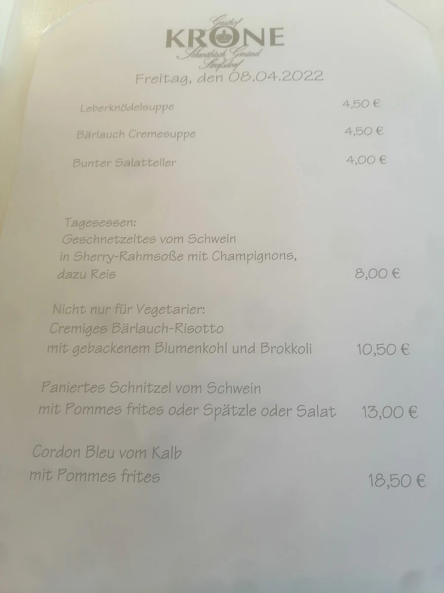 Speisekarte photo 5