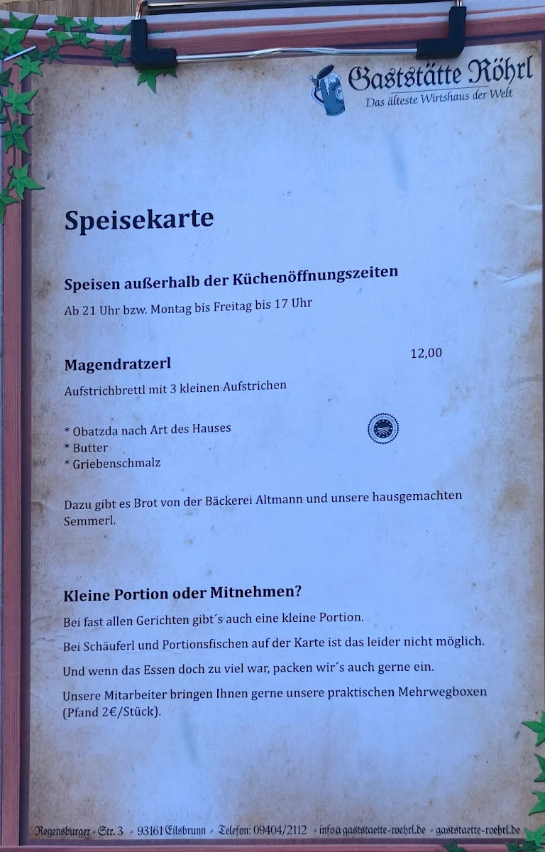 Speisekarte photo 2