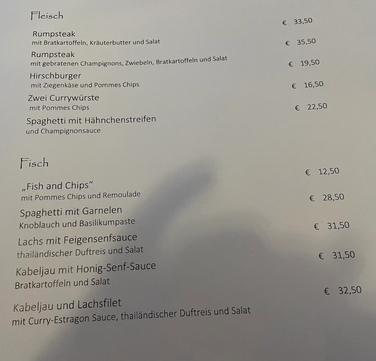 Speisekarte photo 1