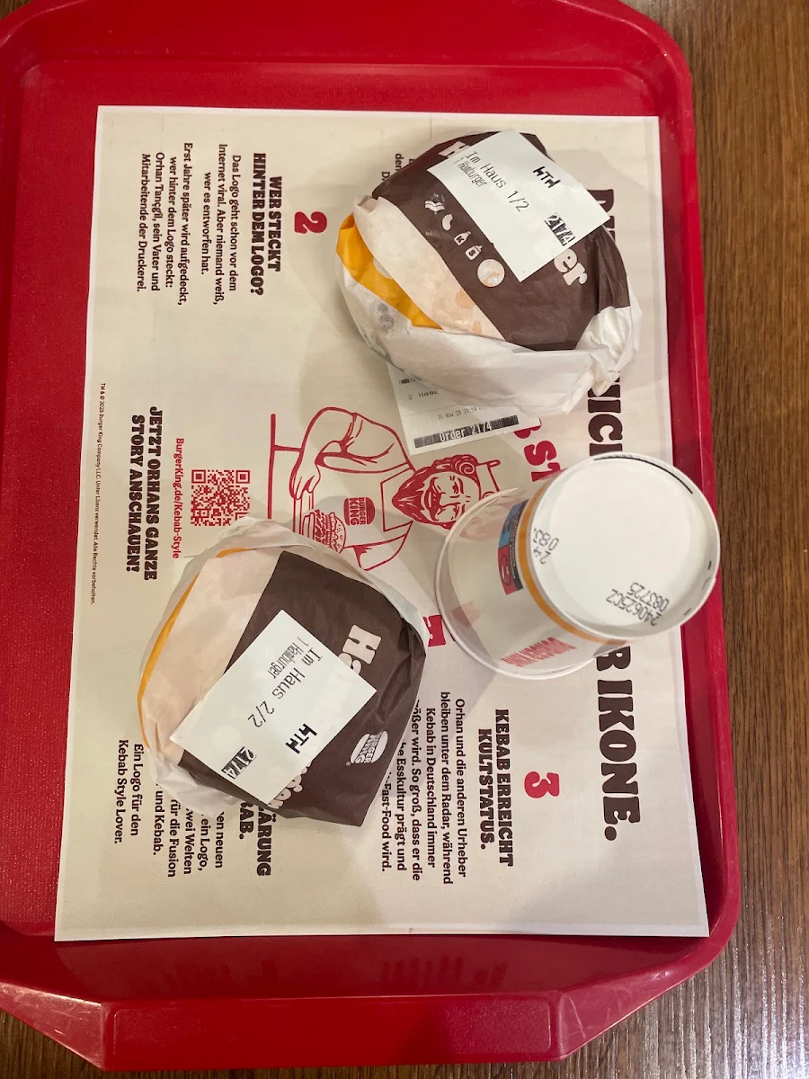 Speisekarte, Burger King Hildesheim