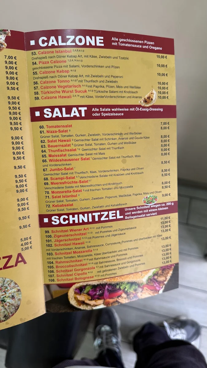 Speisekarte, Istanbul Kebaphaus