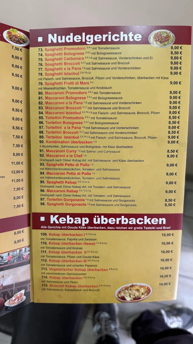 Speisekarte, Istanbul Kebaphaus