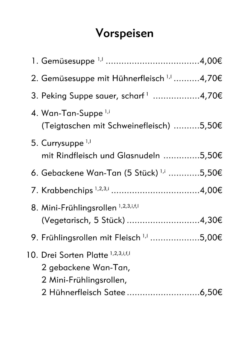 Speisekarte photo 5