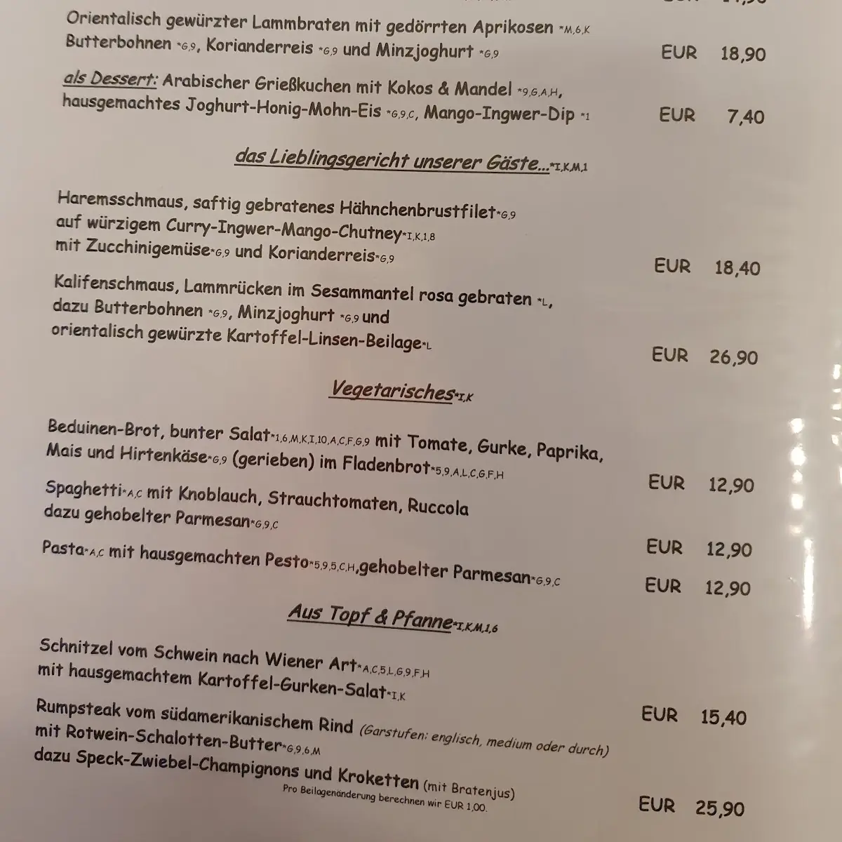 Speisekarte photo 8
