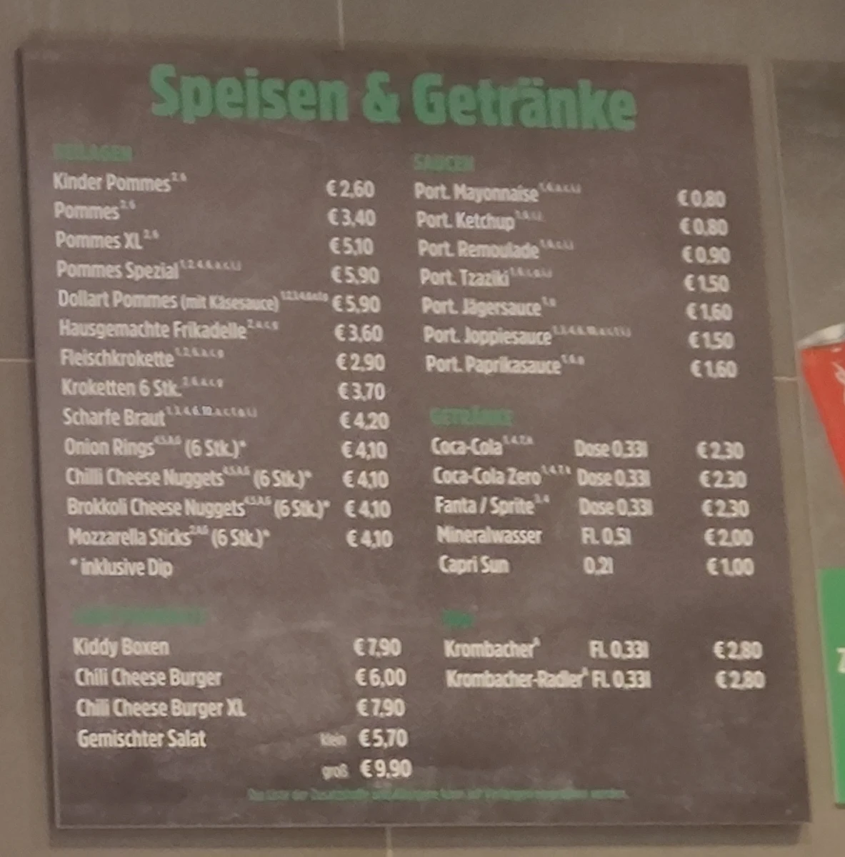 Speisekarte photo 3