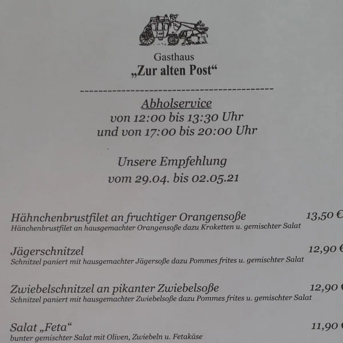 Speisekarte photo 1