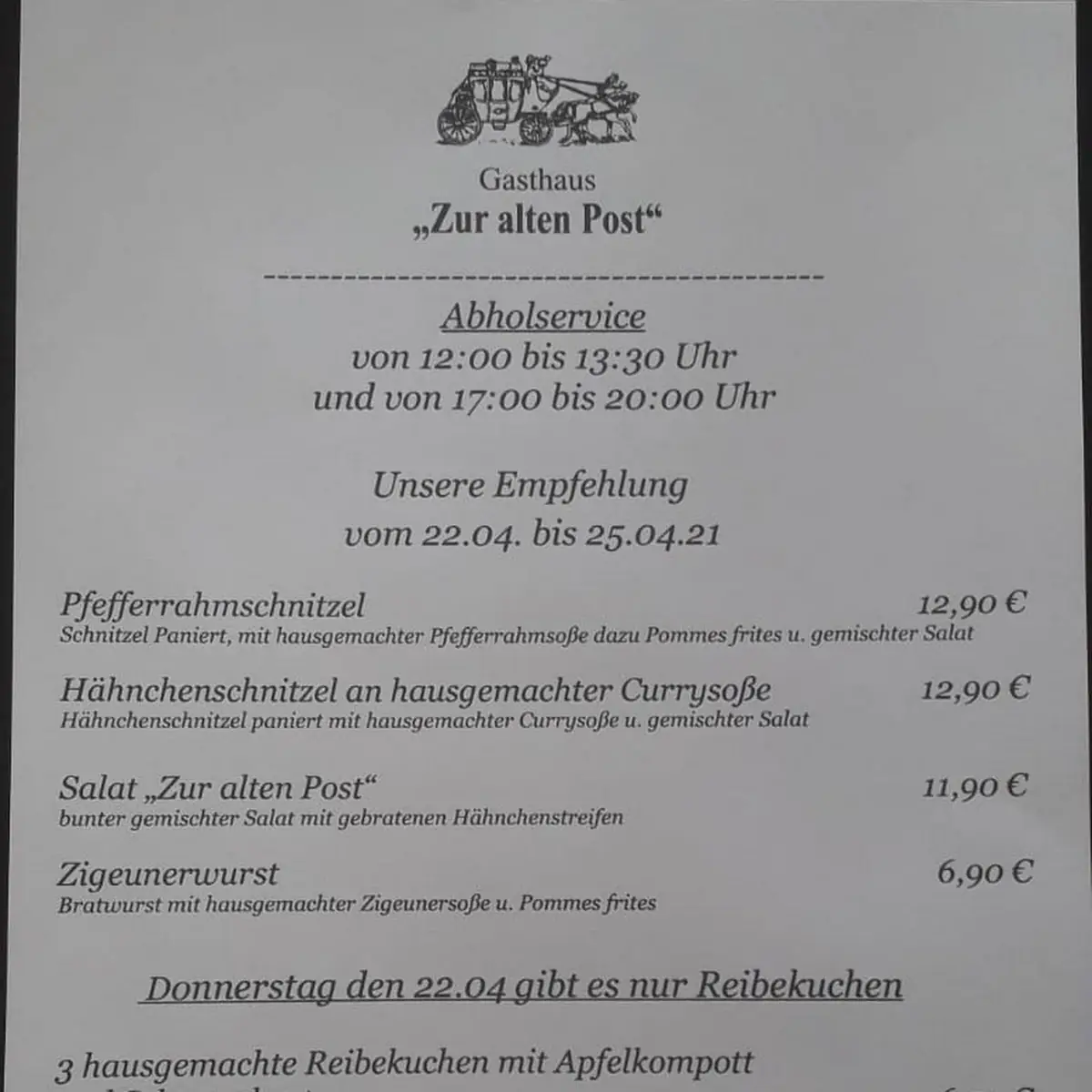 Speisekarte photo 2