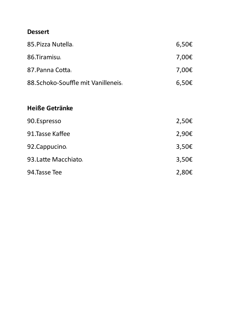 Speisekarte photo 9