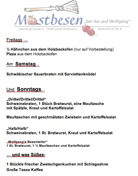 Speisekarte photo 1