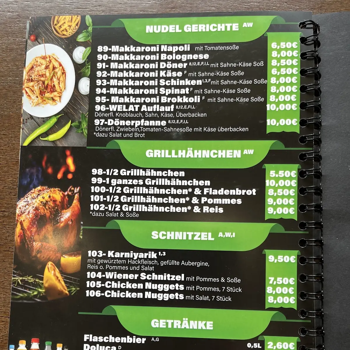 Speisekarte photo 3