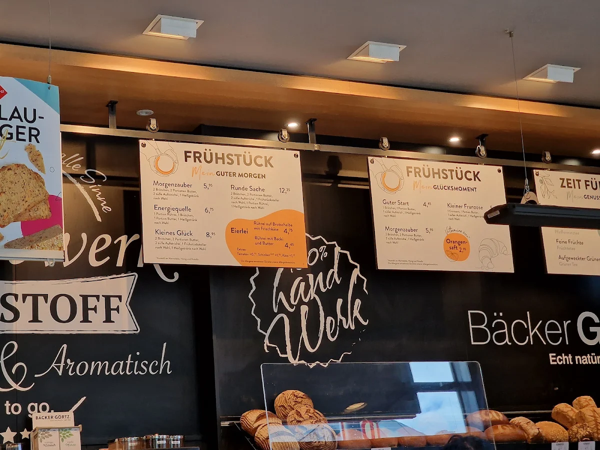 Speisekarte, Bäcker Görtz