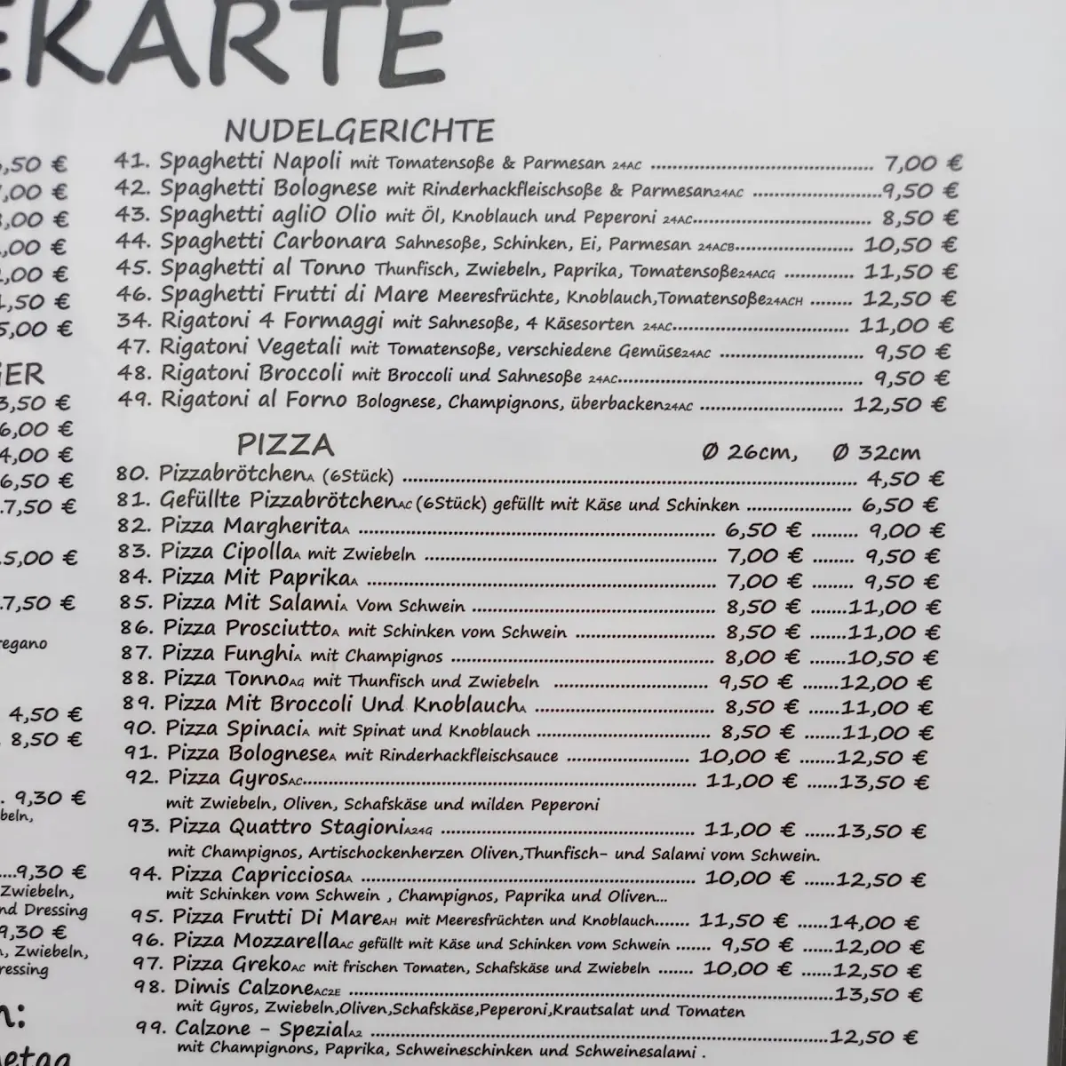 Speisekarte photo 6