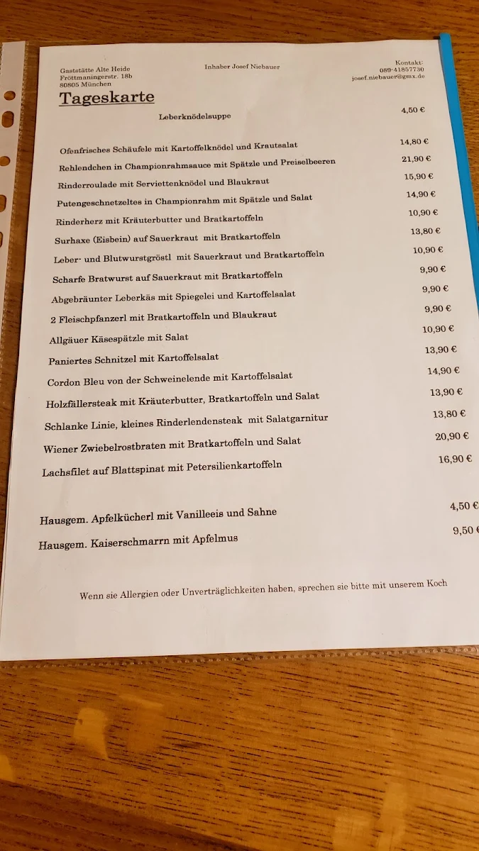 Speisekarte photo 5