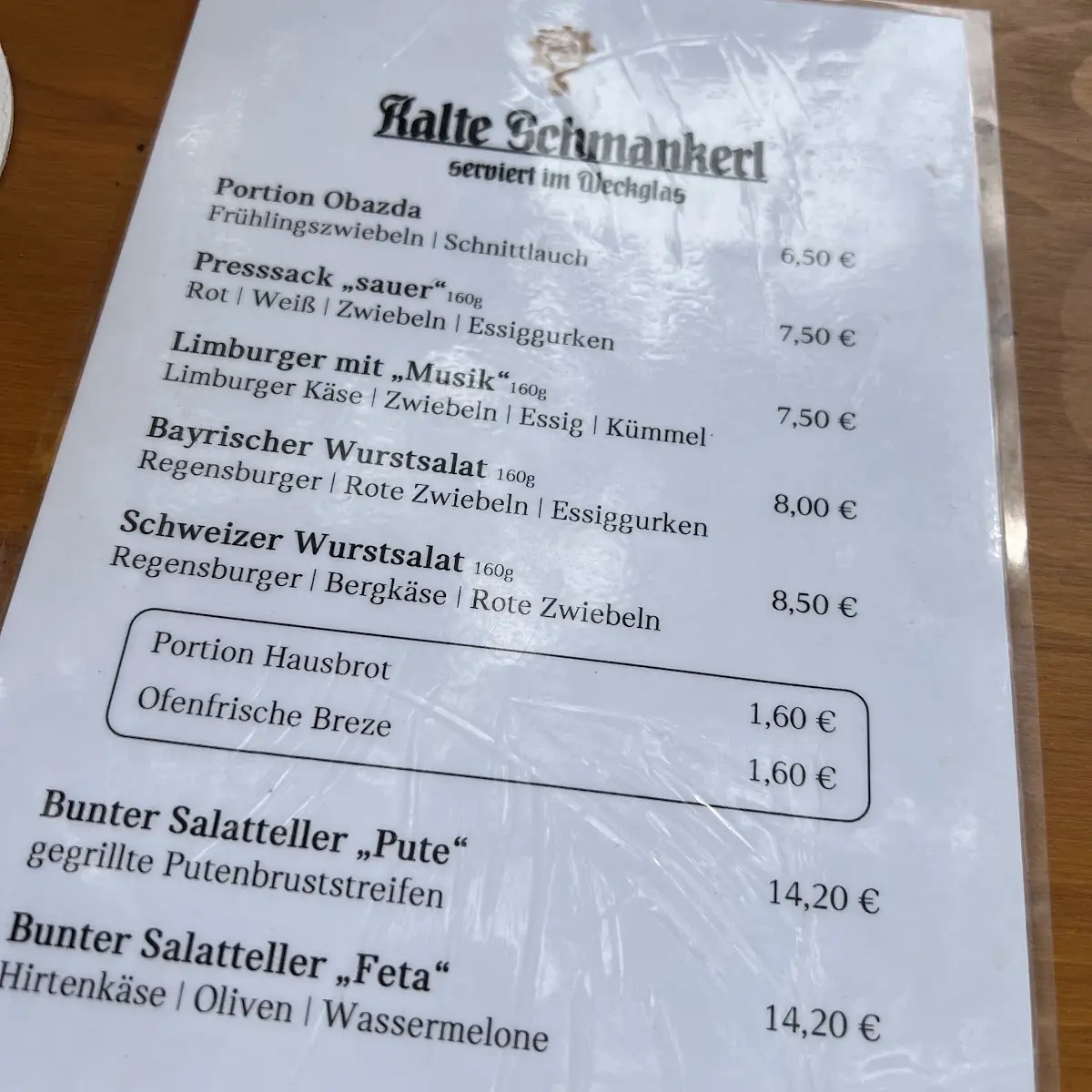 Speisekarte photo 5