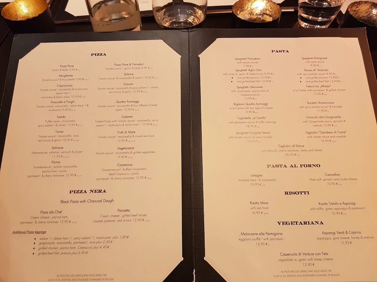 Speisekarte, La Cantinetta