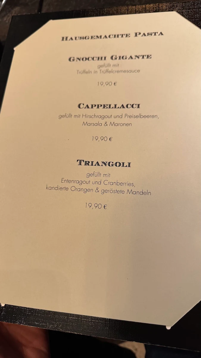 Speisekarte, La Cantinetta