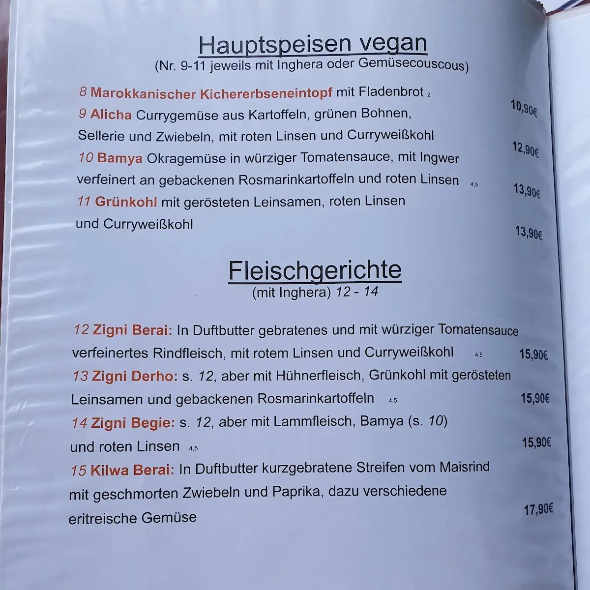 Speisekarte photo 2
